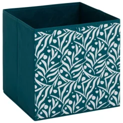 5 Five Simply Smart Mobilier D'Intérieur | - 5five - boîte de rangement "mix n modul" motif olivia bleu 31x31cm