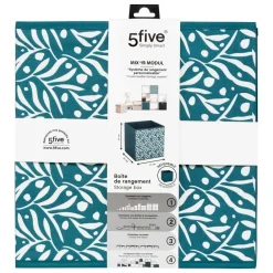 5 Five Simply Smart Mobilier D'Intérieur | - 5five - boîte de rangement "mix n modul" motif olivia bleu 31x31cm