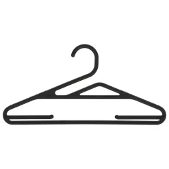 5 Five Simply Smart Mobilier D'Intérieur | - 5five - 5 cintres antidérapants "hang up" noir l41cm