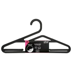 5 Five Simply Smart Mobilier D'Intérieur | - 5five - 5 cintres antidérapants "hang up" noir l41cm
