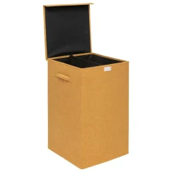 5 Five Simply Smart Mobilier D'Intérieur | - 5five - panier à ligne "colorama" jaune moutarde 74l