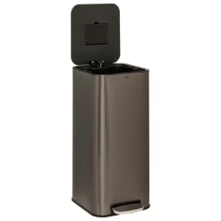 5 Five Simply Smart Entretien De La Maison | - 5five - poubelle "delta" en métal noir 30l