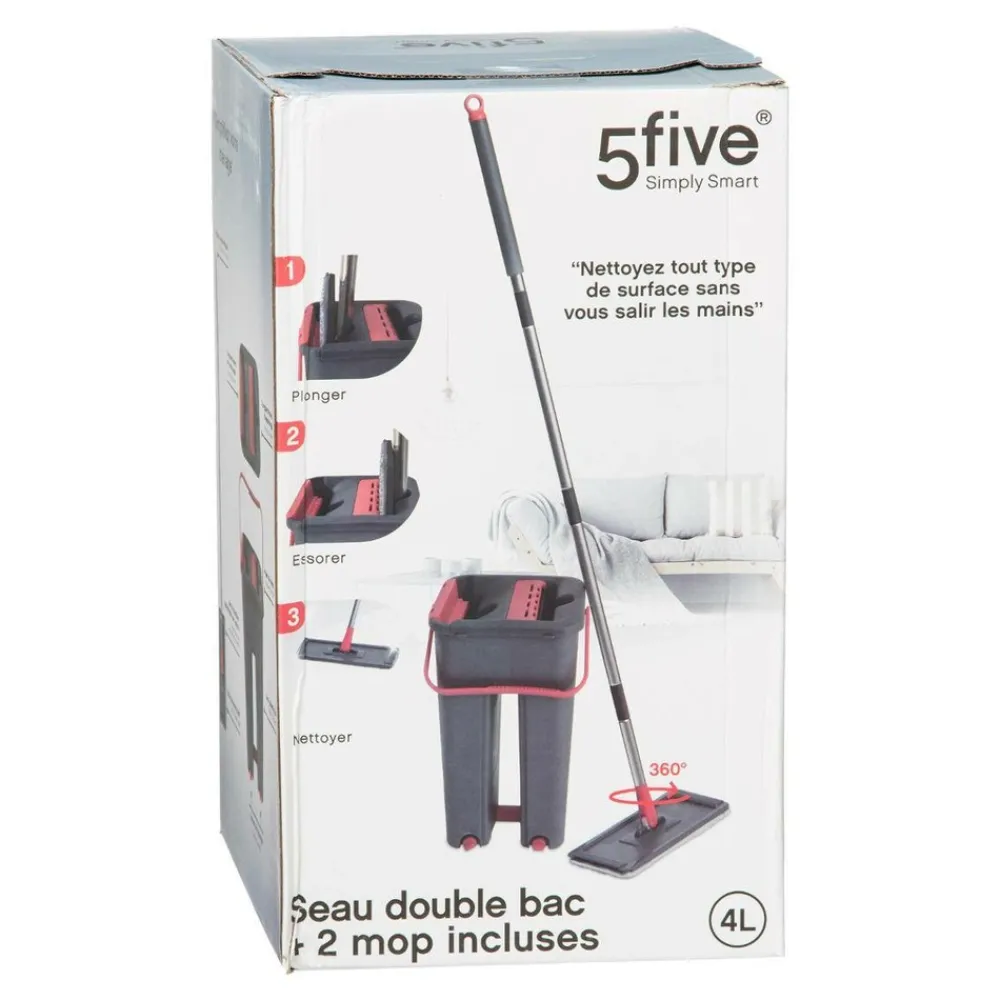5 Five Simply Smart - 5five - seau essoreur avec balai 4l Hot