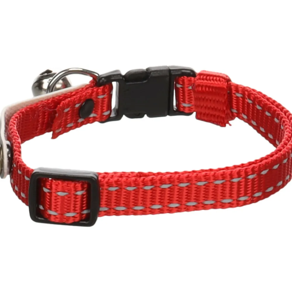Flamingo - Collier jaggo rouge avec bande "my home" pour chat Sale