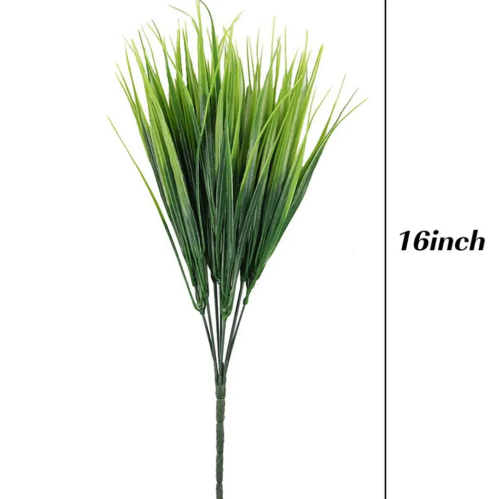 NA Plantes Artificielles | Fleurs en plastique d'herbe de printemps à sept fourches * 5 pièces, accessoires de végétation