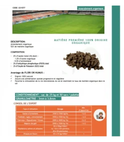 Florivert - Engrais organique flori or humus 25 kg 100% naturel, pour potagers et plantations - neg01809 New