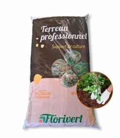 Florivert Engrais | - Substrat flori plantat. Mycor100 70l enrichi en engrais, pour plantations et rétention d'eau - neg01618