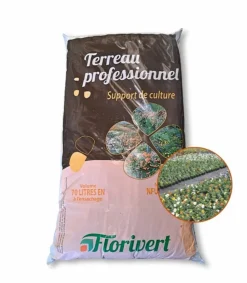 Florivert - Terreau pour plantes vertes et fleurs flori horticole 70l, structure fine - neg01644 Sale