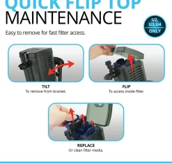 Fluval - Filtre intérieur aquarium u1 aquarium 55 litres