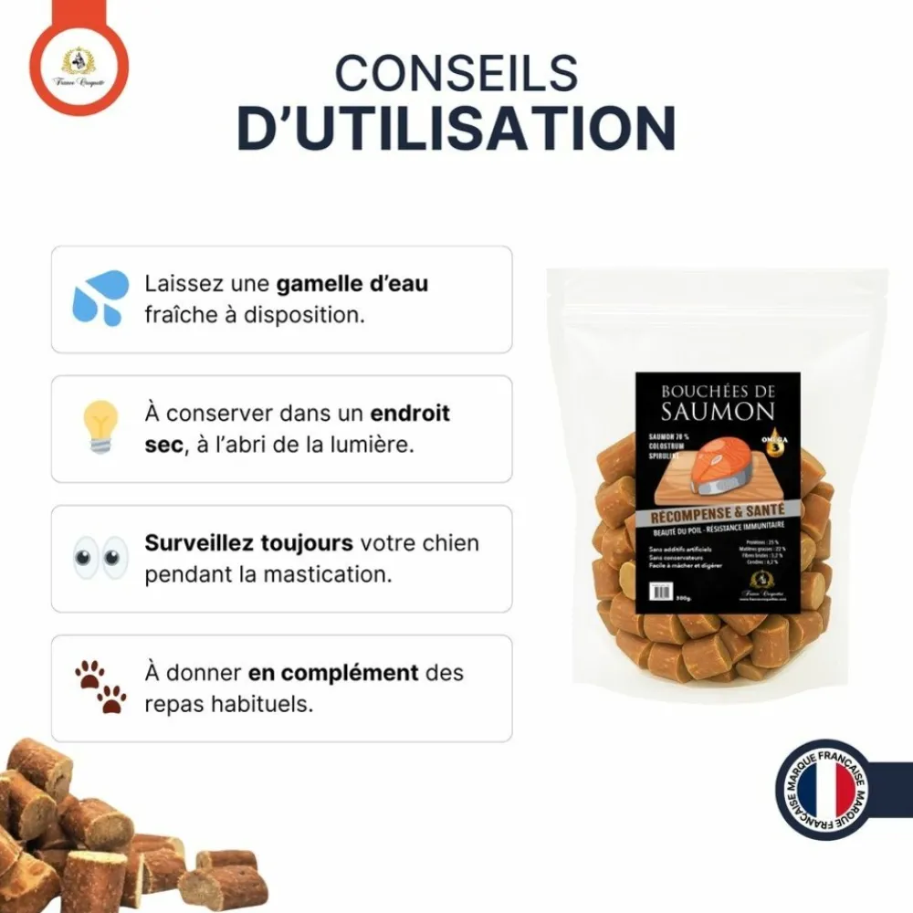 France Croquettes Alimentation Et Friandises | - Bouchées au saumon 500g -