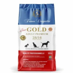 France Croquettes Alimentation Et Friandises | - Croquette pour chien adulte gold adult premium 28/16 low grain – 4kg – adulte toute race/taille–
