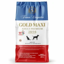 France Croquettes - Croquette pour chien adulte gold adult premium 28/16 maxi – 4kg – adulte toute race/taille– New