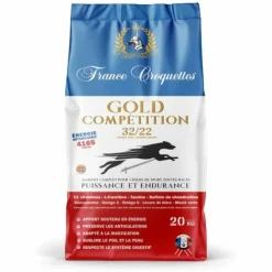 France Croquettes - Croquette pour chien adulte gold competition 32/22 – 12kg – très actif– Online