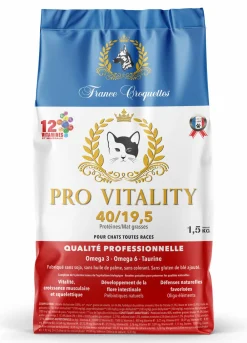 France Croquettes Alimentation Et Friandises | - Croquette pour chat adulte pro vitality 40/19,5 – 1,5kg – non sterilisé –