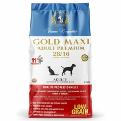 France Croquettes - pour chien adulte gold maxi adult premium 28/16 low grain 1,5kg New