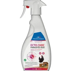 Francodex Hygiène Et Soins | - Spray pour volailles et poulaillers Ecto Choc Parasites duo 750ml