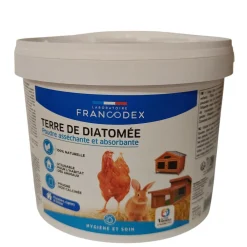 Francodex Hygiène Et Soins | - Terre de diatomée 2,5kg pour poulaillers, clapiers et litières