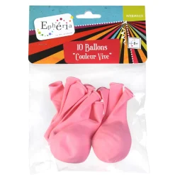 Féérie Lights & Christmas Fête Et Anniversaire | FÉÉRIE LIGHTS & CHRISTMAS - 10 ballons gonflables couleur vive - rose