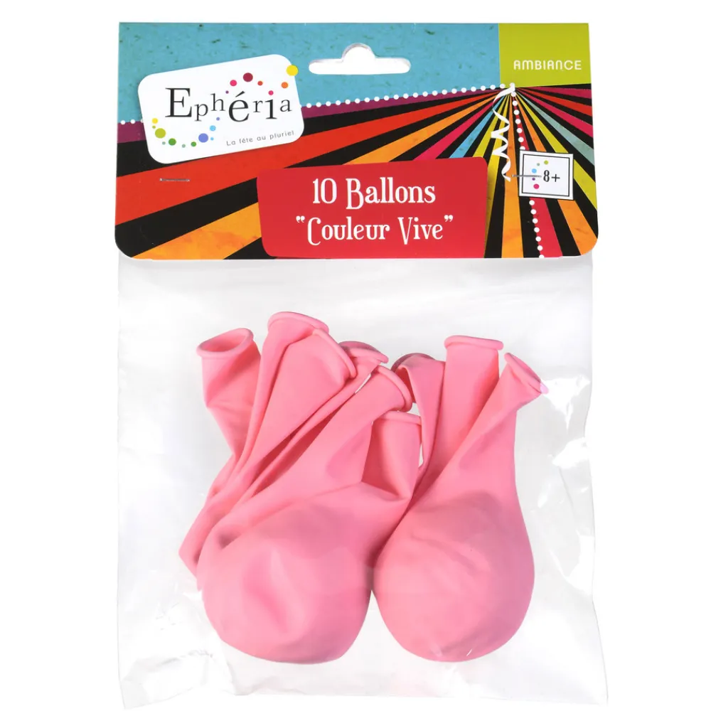 Féérie Lights & Christmas Fête Et Anniversaire | FÉÉRIE LIGHTS & CHRISTMAS - 10 ballons gonflables couleur vive - rose