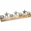 Féérie Lights & Christmas FÉÉRIE LIGHTS & CHRISTMAS - Photophore de noël design bois terre sauvage - argent Best