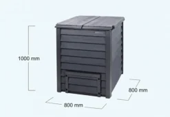 Garantia - Composteur d'extérieur gris en polypropylène 600l Discount