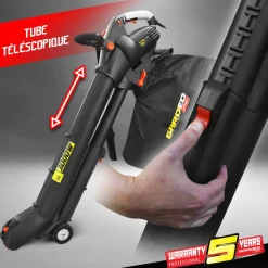 Gardeo - Aspirateur souffleur broyeur 3000w 15500t/min - pro Clearance