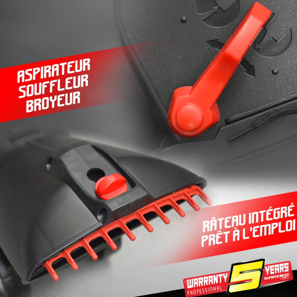 Gardeo - Aspirateur souffleur broyeur 3000w 15500t/min - pro Clearance