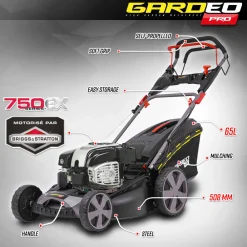 Gardeo Pro - Tondeuse thermique tractée 161cc avec moteur briggs and stratton, mulching et éj Best