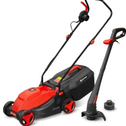 Gefroy Tondeuses | - Kit 2 en 1 tondeuse 1300w coupe 32 cm + coupe bordures 250w elem technic - tde3213cbe22 - capacité du bac récolteur: 30 l