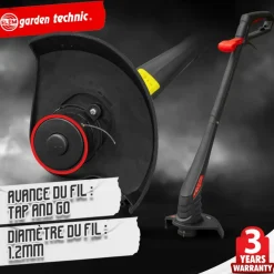 Gefroy Tondeuses | - Kit 2 en 1 tondeuse 1300w coupe 32 cm + coupe bordures 250w elem technic - tde3213cbe22 - capacité du bac récolteur: 30 l