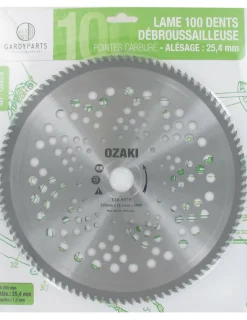 Générique GÉNÉRIQUE - Lame de débroussailleuse 100 dents carbure ø: 255 x 25.4 x 1,3mm, avec couteaux affutés sur 3 côtés et alternés droite/gauche. P Hot