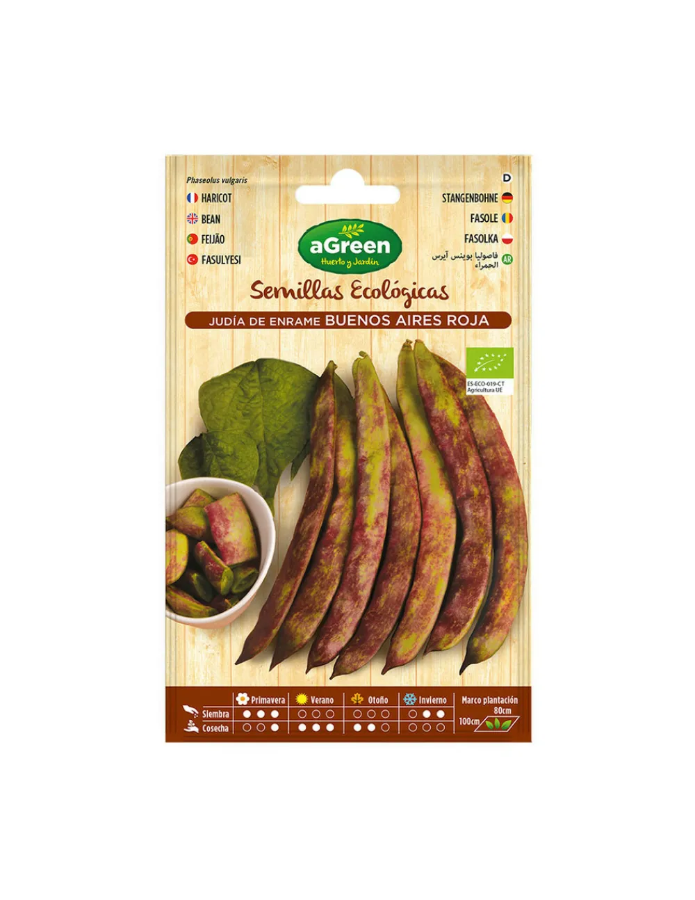 Générique Graines De Légumes Et Aromatiques | GÉNÉRIQUE - Sachet de graines eco haricots buenos aires red agreen