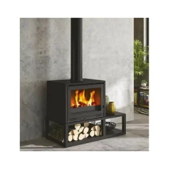 Godin Bois Et Accessoires De Cheminées | - 411109000053k-poêle à bois beaupré peint noir - 411109noir