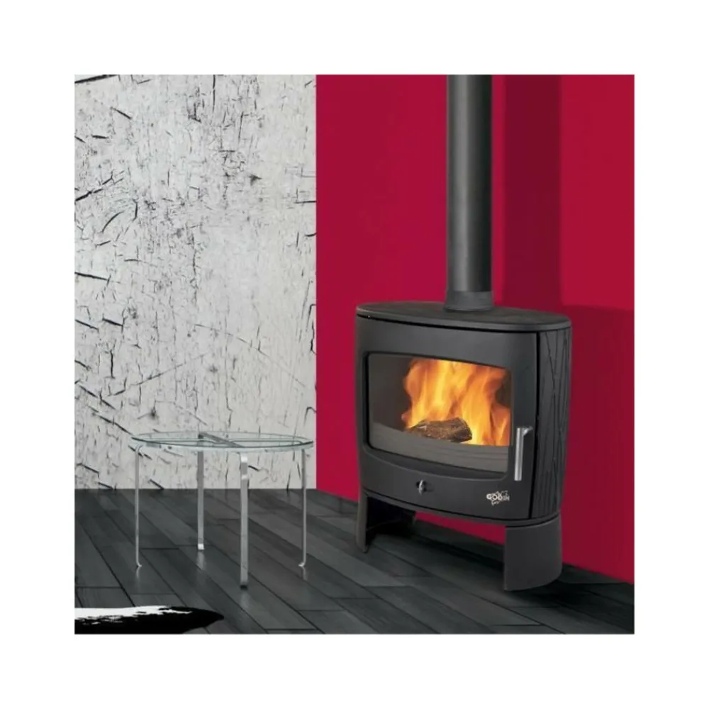 Godin Bois Et Accessoires De Cheminées | - Poêle à bois fonte-eclipse-8 kw-peint anthracite - 388118