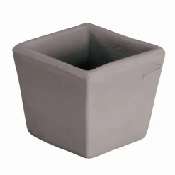 Goicoechea Pots Et Jardinières | - Carré Lisse en terre cuite grise L. 12 x l. 12cm
