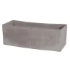 Goicoechea - Jardinière contemporaine en terre cuite grise - 60x24x24cm Hot