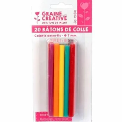 Graine Créative GRAINE CRÉATIVE - 40 bâtonnets de colle pour pistolet à colle ø 7 mm - couleurs Online