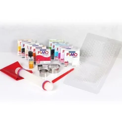 Graine Créative Modelage Et Mosaique | GRAINE CRÉATIVE - Coffret initiation modelage 12 pains de pâte polymère & accessoires
