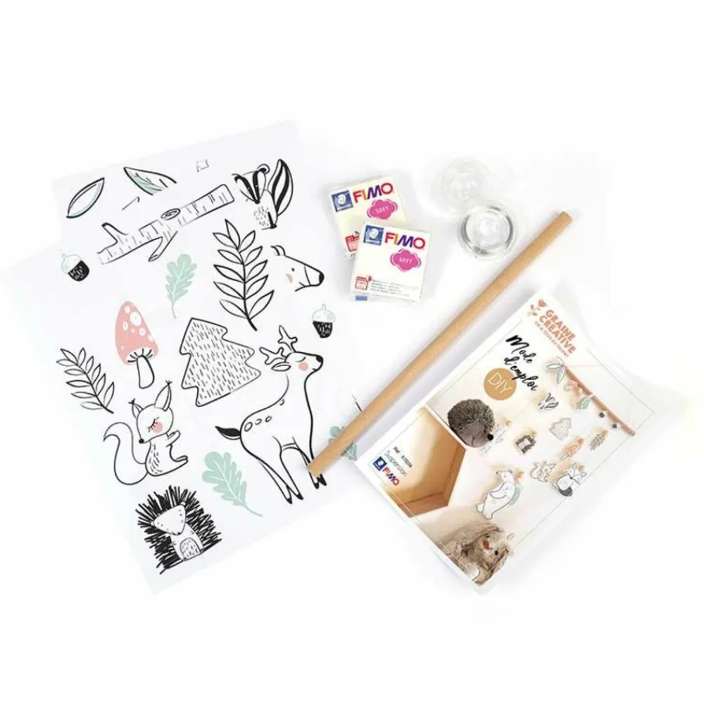 Graine Créative Modelage Et Mosaique | GRAINE CRÉATIVE - Coffret pâte polymère - suspensions forêt et animaux