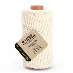 Graine Créative GRAINE CRÉATIVE - Coton cablé recyclé ecru 100 m x 2 mm Sale
