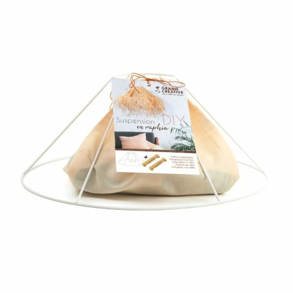 Graine Créative GRAINE CRÉATIVE - Customiser son abat-jour en raphia - coffret diy New
