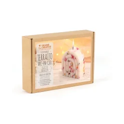 Graine Créative Modelage Et Mosaique | GRAINE CRÉATIVE - Kit DIY bougie terrazzo arc en ciel