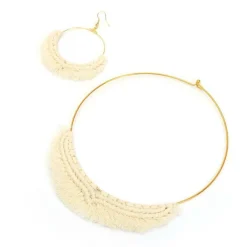 Graine Créative GRAINE CRÉATIVE - Kit pour faire des boucles d'oreilles en macramé - 9 x 5 cm New