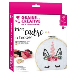 Graine Créative GRAINE CRÉATIVE - Kit tambour à broder en bois - licorne Best