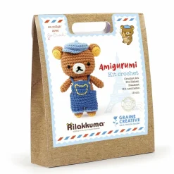 Graine Créative Mercerie | GRAINE CRÉATIVE - Ma peluche en crochet amigurumi - rilakkuma salopette