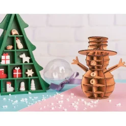 Graine Créative Enfants | GRAINE CRÉATIVE - Maquette de bonhomme de neige en carton 12,5 x 6 x 6 cm
