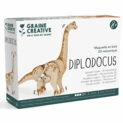 Graine Créative GRAINE CRÉATIVE - Maquette 3d mécanique diplodocus 21 cm Discount