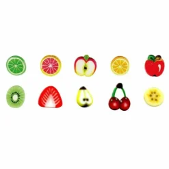 Graine Créative Modelage Et Mosaique | GRAINE CRÉATIVE - 20 mini canes pâte polymère à trancher 5 x 0,5 cm - fruits