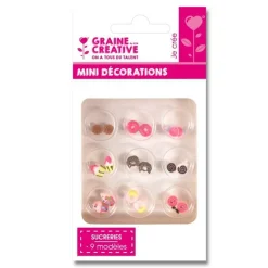 Graine Créative GRAINE CRÉATIVE - 18 mini décorations gourmandes pâte polymère - sucreries Sale