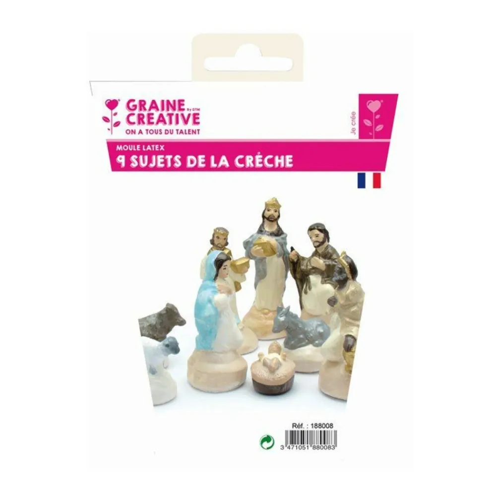 Graine Créative GRAINE CRÉATIVE - 9 moules en latex santons - crèche de noël Discount